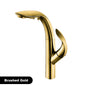 Luxury brass gold touch switch kitchen faucet