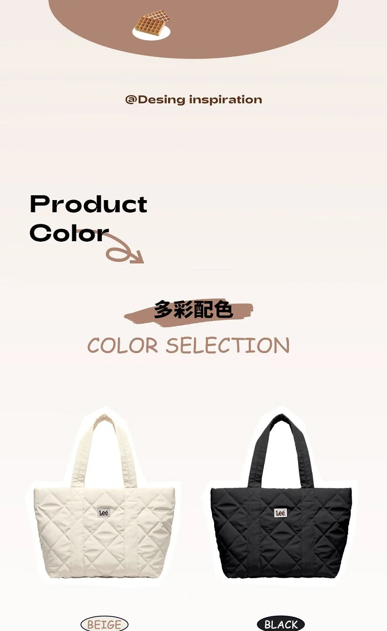 LEE Large Soft Puffer Bag Women Down-filled