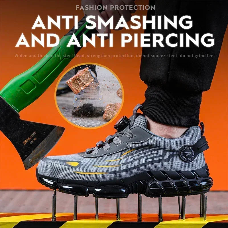 Safety Shoes Men Anti-smash Anti-puncture Work Shoes