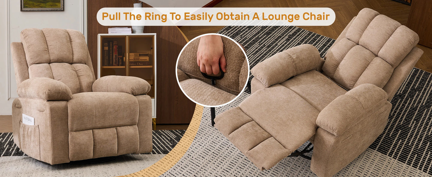 Rocking Recliner Chair, Modern Glider Recliner