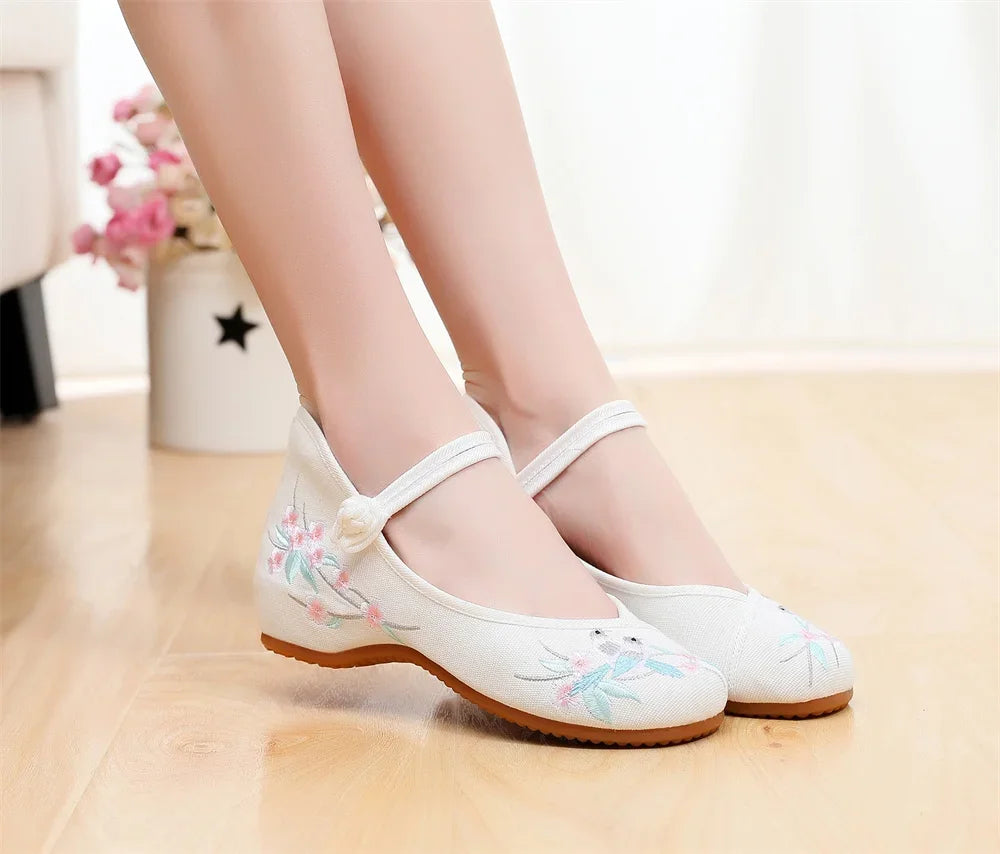 Women Casual Zapatos Vintage Cloth Single Shoes