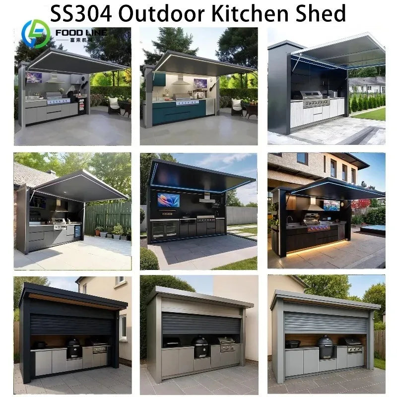Outdoor Kitchen Pods BBQ Cooking Cabin with Electrical