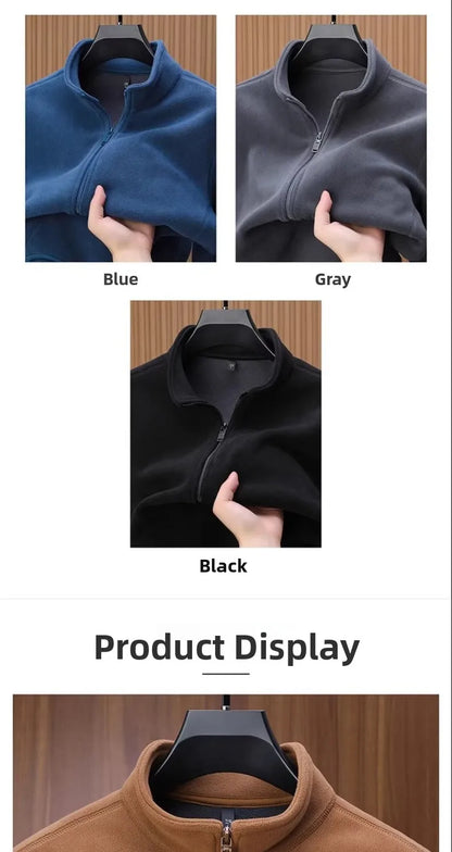 Zipper Hoodie Sweatshirt Fleece Lined Cardigan Jacket