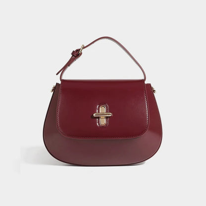 Hifashion Luxury Genuine Leather Saddle Shoulder Crossbody