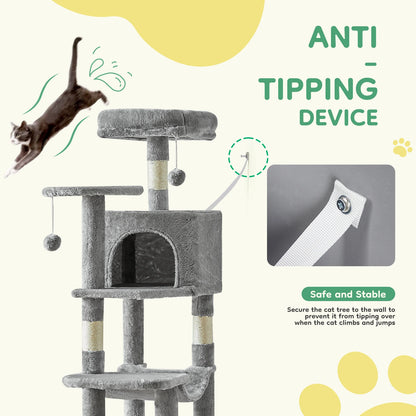 Tall Multi-Cat Climbing Tower for Pet Furniture