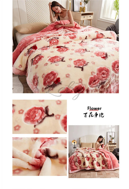 European Style Warm Raschel Blanket Weighted Comforter