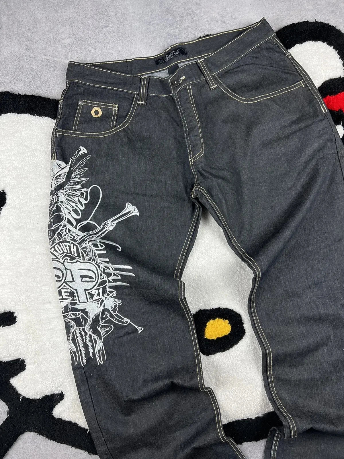 Vintage South Pole Black Denim Jeans Men's