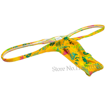 Men's Swim Thongs Micro G-string Big Pouch