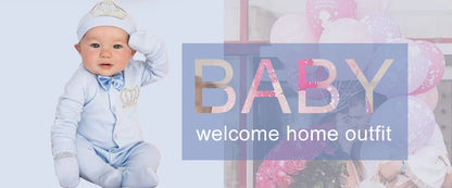 5 Pcs Girl/Boy Hospital Exit Newborn Bling Outfits