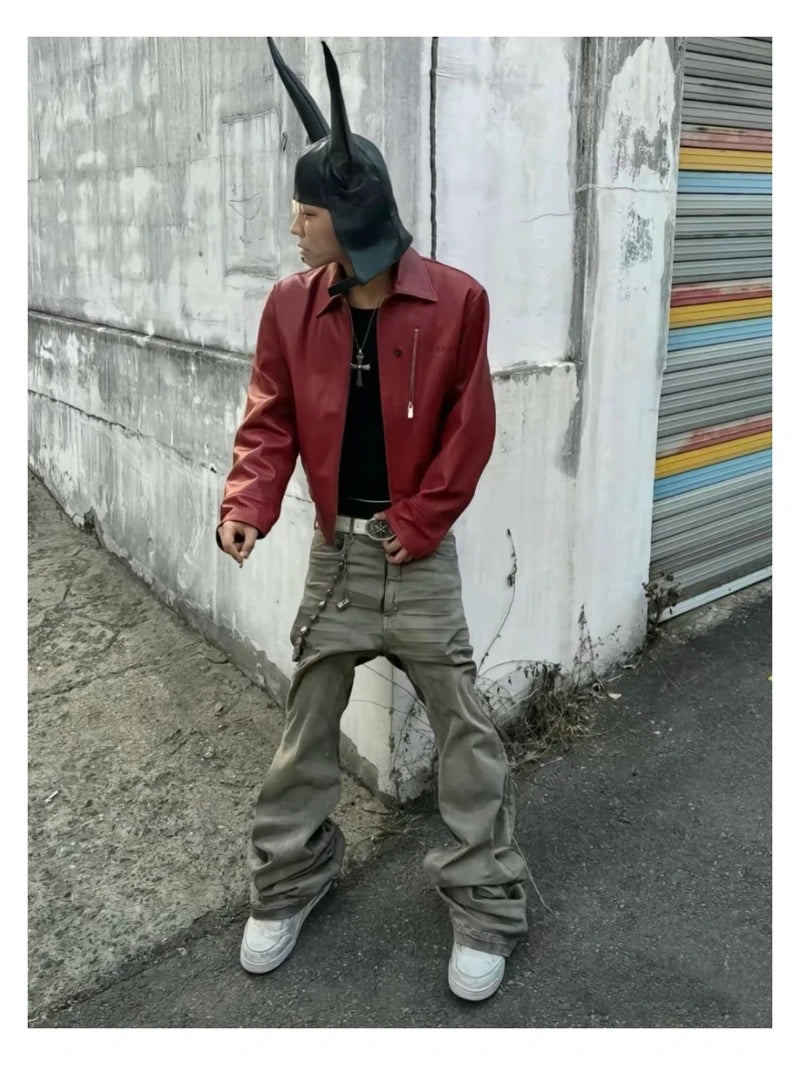Men's Horn Wide Skinny Stacked Denim Pant