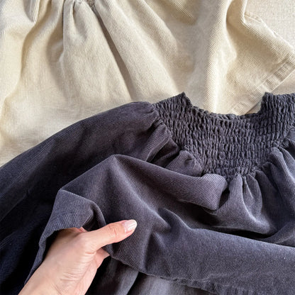 Bat Sleeve Baby Girl's Corduroy Shirt