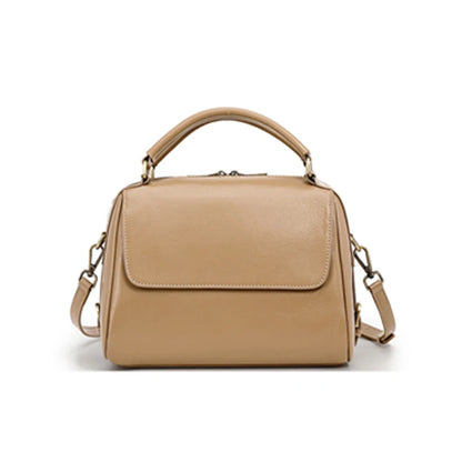 Genuine Leather Boston Tote Handbags For Women