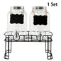 Drink Dispenser 2 Packs Gallon Glass with Stand