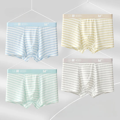 4PCS Teen Boys Mesh Breathable Young Children Underwear