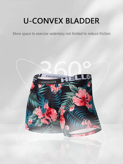 4 Pairs Men's fashion high-grade printing boxer shorts