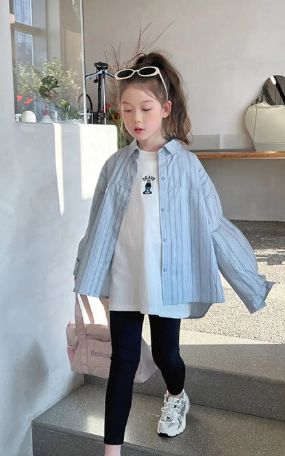 Stylish Lightweight Long Sleeve Tween Girls Shirt