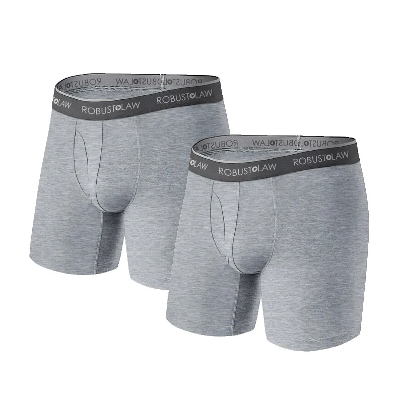 2 Pk Men's Boxer Briefs Ball Pouch Support Underwear
