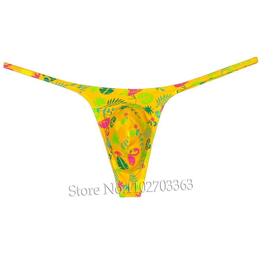 Men's Swim Thongs Micro G-string Big Pouch