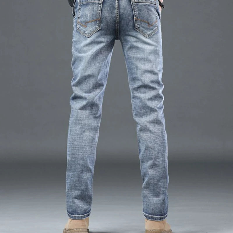 Slim Fit Skinny Tight Pipe Men's Jeans