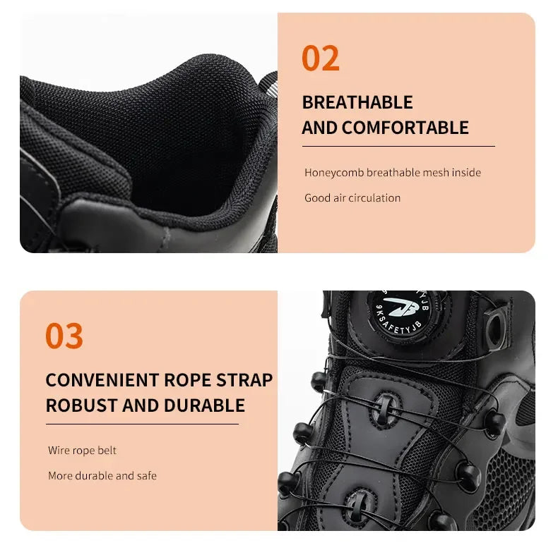 Men's Safety Work Boots Steel Toe Indestructible