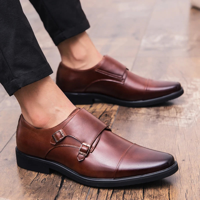 Men Leather Oxford Dress Shoes Comfortable