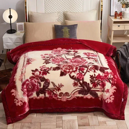 European Style Warm Raschel Blanket High End