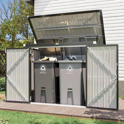 Metal Outdoor Storage Shed with Chain Lid