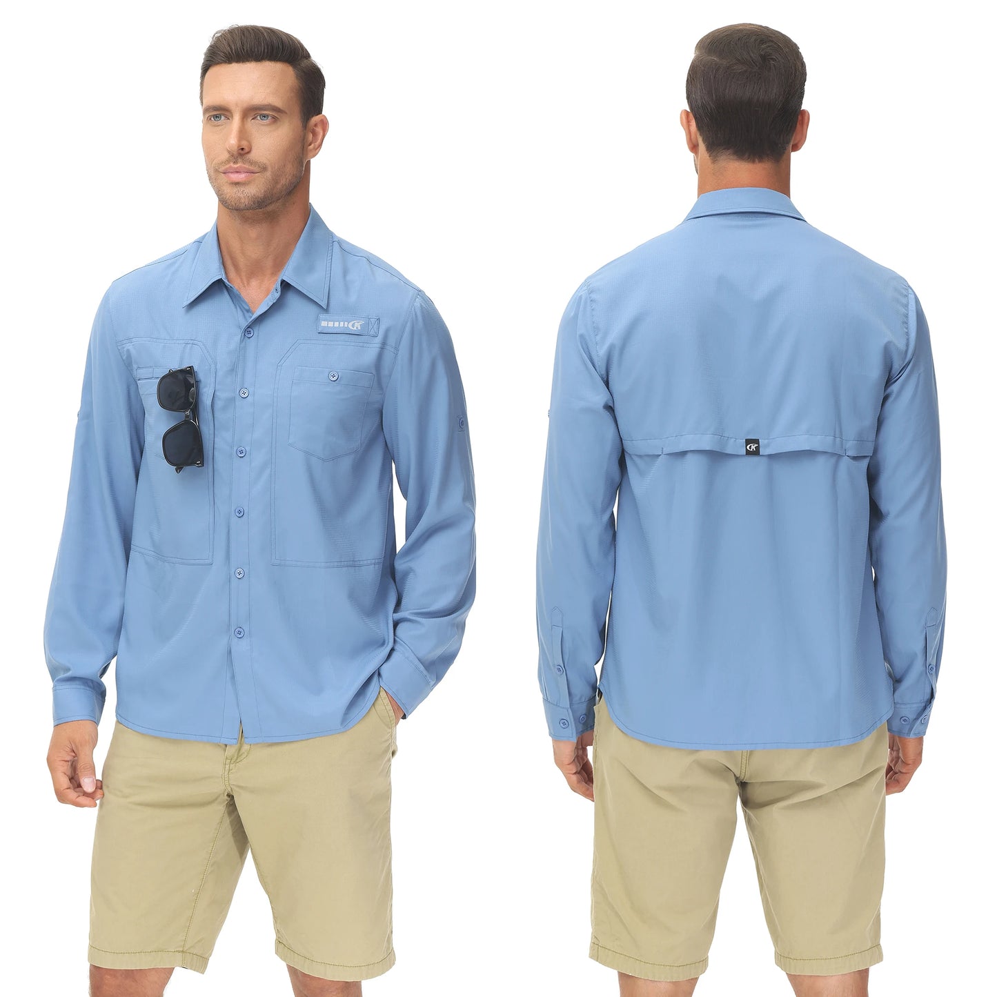 Men's UPF 50+ Casual Long Sleeve Fishing Shirts