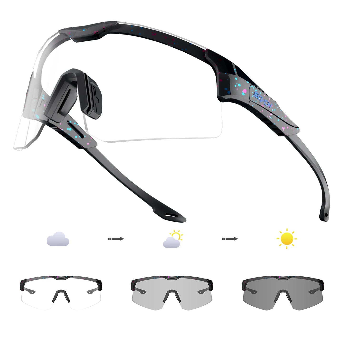 SCVCN Polarized Sports Sunglasses Cycling Glasses Riding