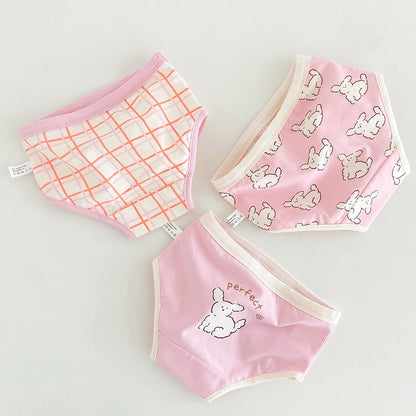 3PCS Young Girls/Boys Cute Cotton Briefs Boxers Underwear