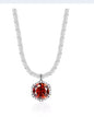 Sterling Silver Moissanite Crown Necklace for Ladies