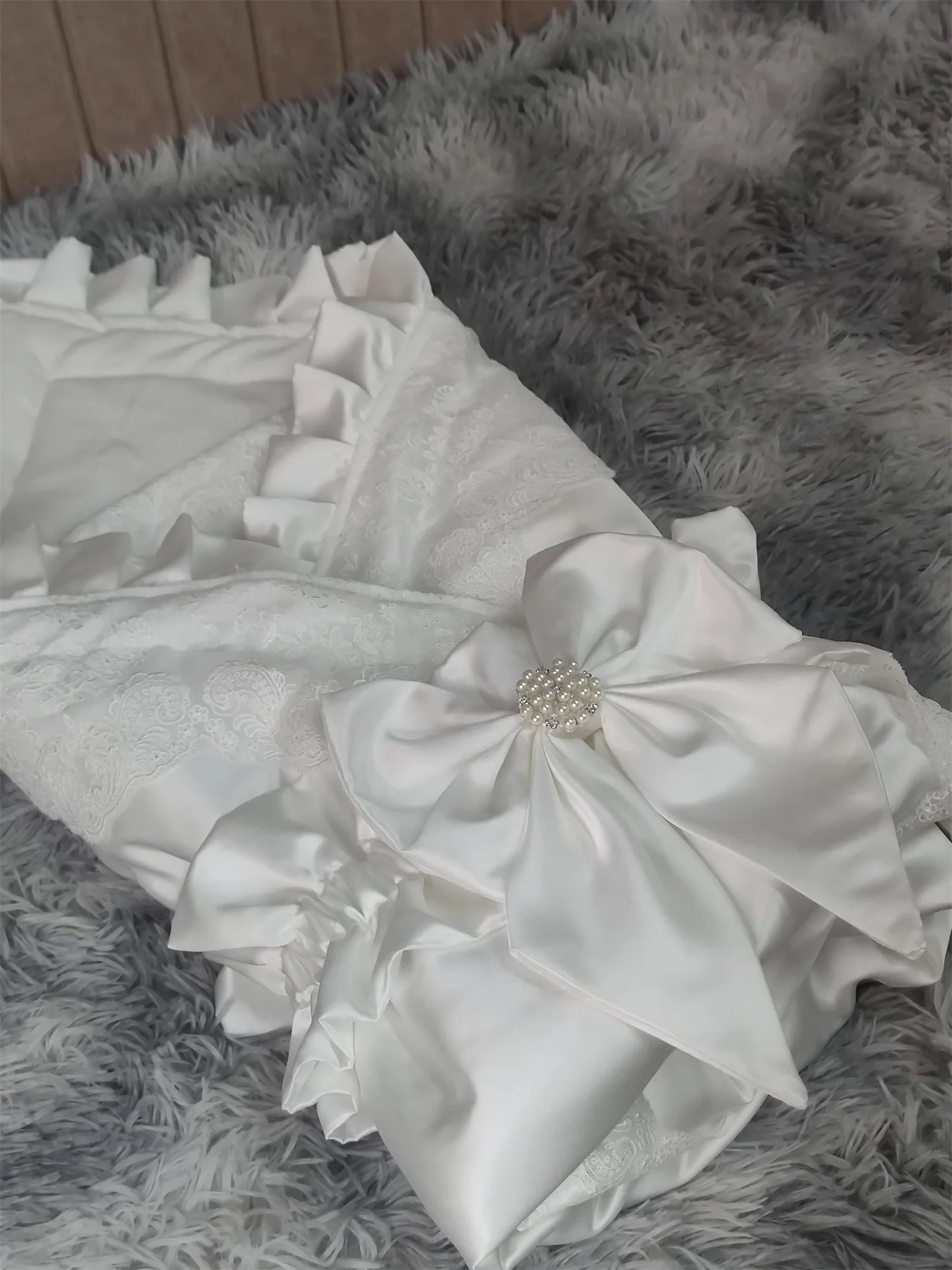 Luxury Soft Satin Swaddle Blankets Girls/Boys Wraps