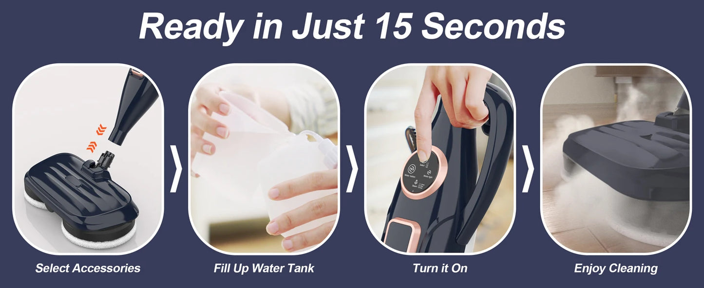 Steam Mop Cleaner with Rotating Mop Pad