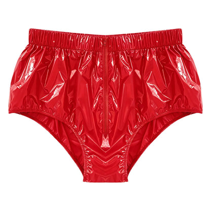 Mens Waterproof Diaper Cover Front Zipper Briefs