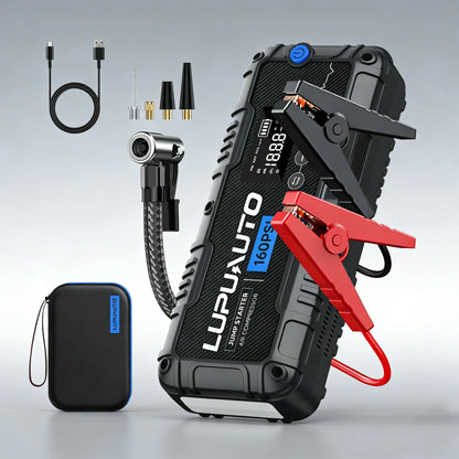 4 In 1 Car Jump Starter, Tire Inflator Pump Compressor