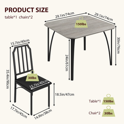 Dining Table Set for 2, Kitchen Table Chair