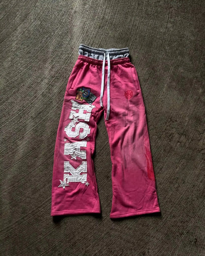 American Sweatpants Mens Gothic Hip Hop Baggy Elastic Waist