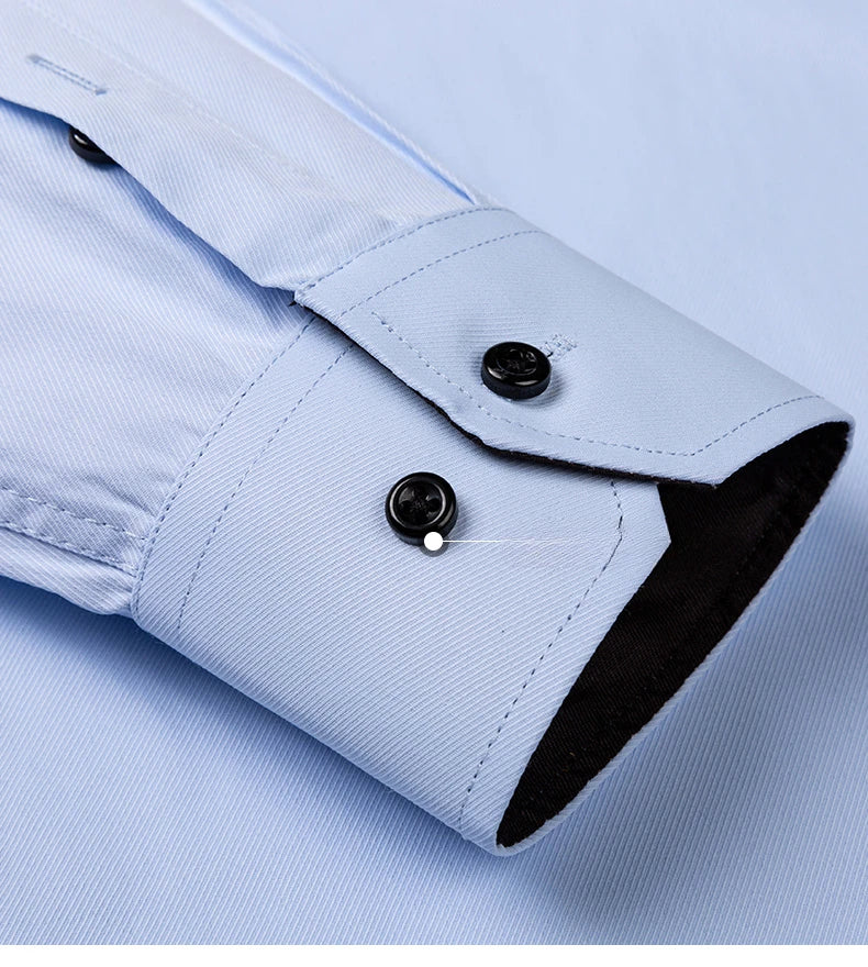 double collor Full shirts for men plus size