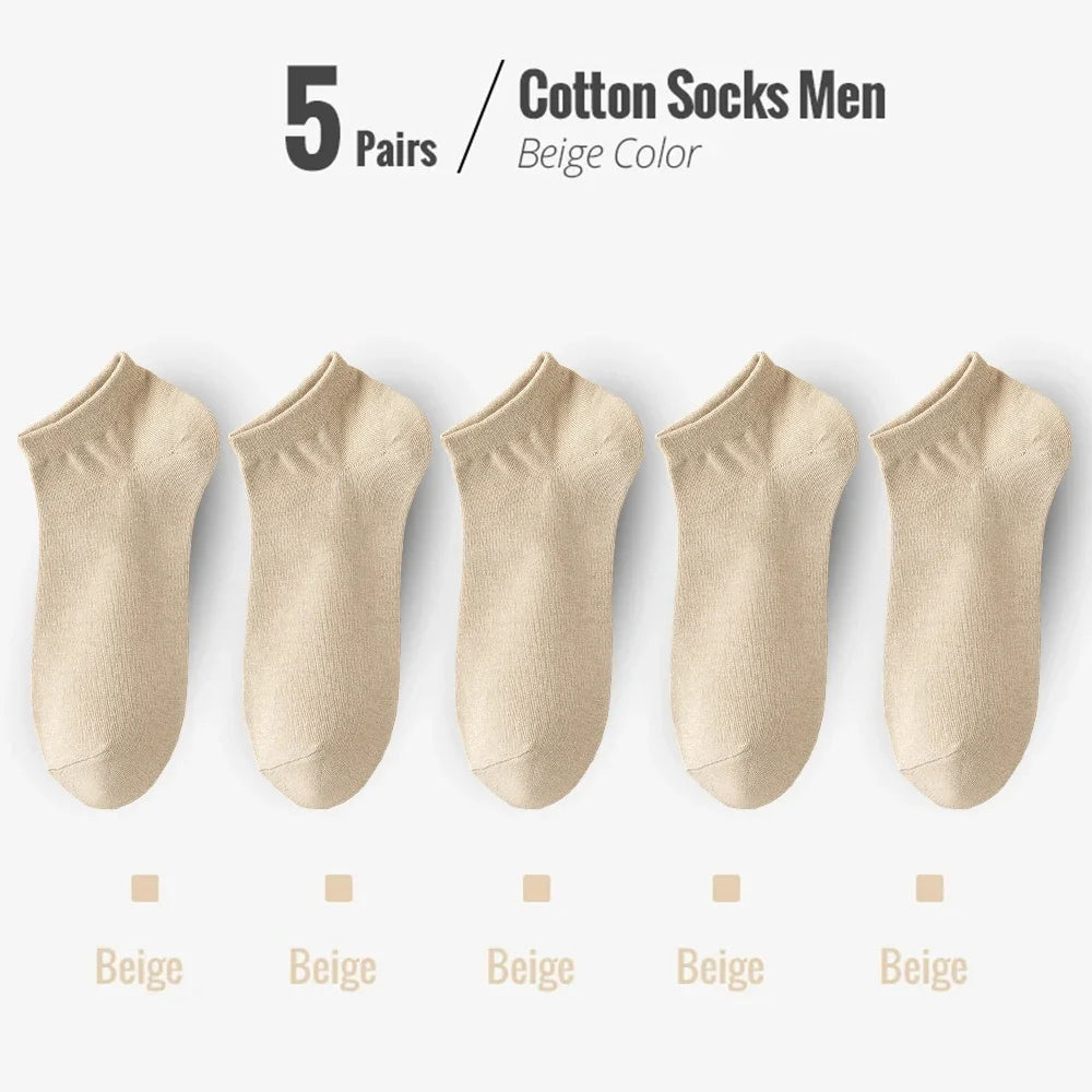 5 PairsMen Business Ankle Dress Socks