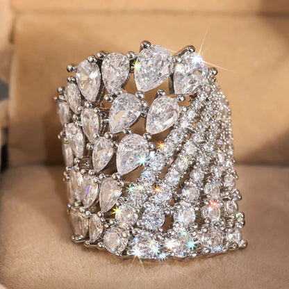 Full Round/Pear Cubic Zirconia Fashion Design Luxury