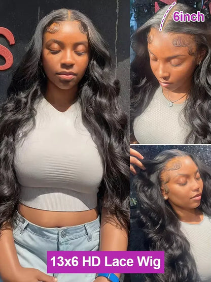 Density Body Wave HD Transparent Lace Frontal Wig