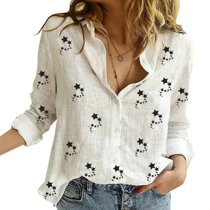 Vintage Cotton Linen Casual Tops Womens Fashion