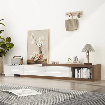 Extendable TV Stand for Up to 120"TV, Wood