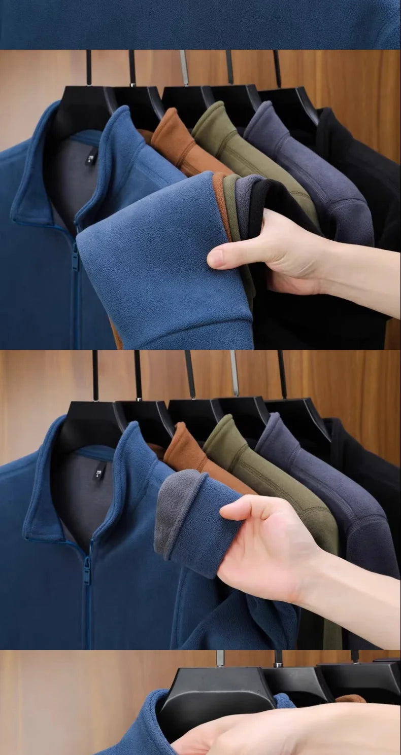 Zipper Hoodie Sweatshirt Fleece Lined Cardigan Jacket