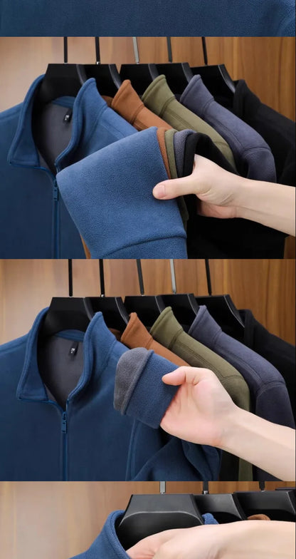 Zipper Hoodie Sweatshirt Fleece Lined Cardigan Jacket