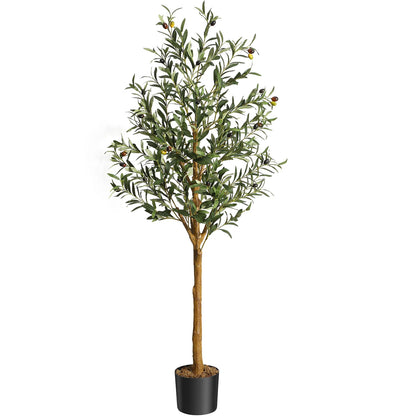 1Pc/2Pcs Artificial Olive Tree Fake Plastic Plants