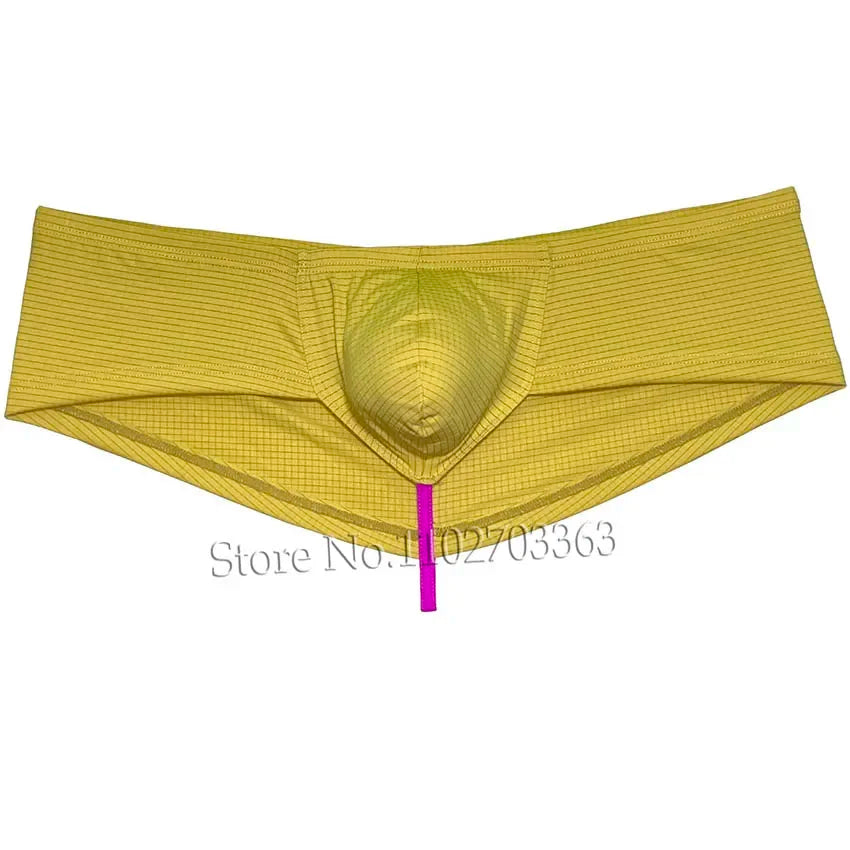 Men's Sexy Plaid Hipster Boxer Briefs  Pouch