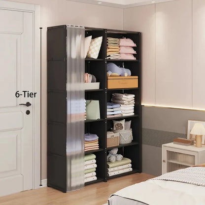 Wardrobe Closet Dustproof Storage Rack Organizer Container