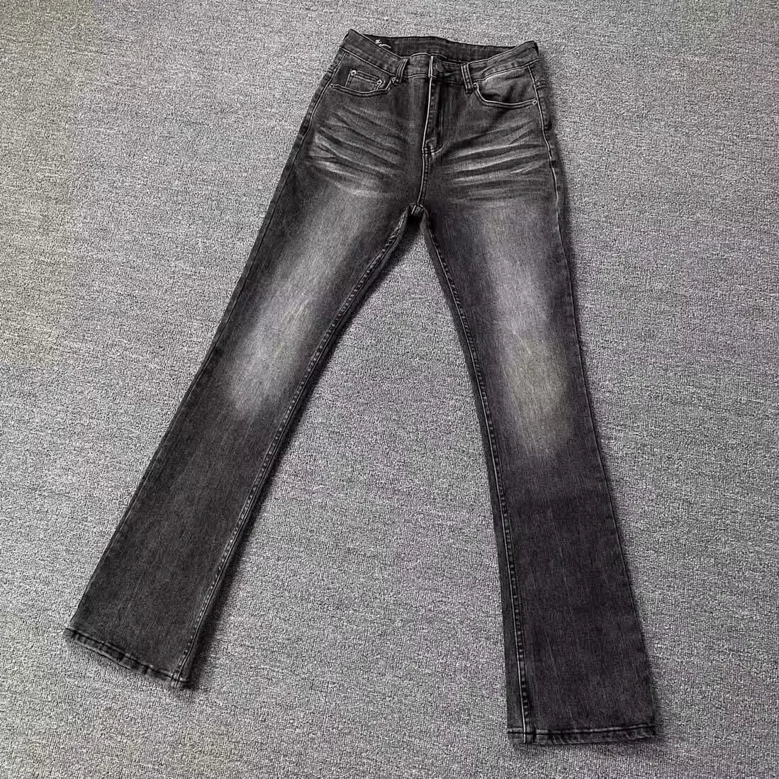 Black Grey Jeans Micro Flared Pants Youth