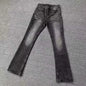 Black Grey Jeans Micro Flared Pants Youth